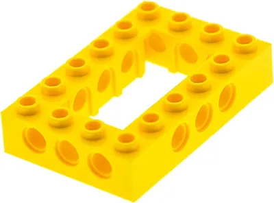 Produktbild von 1x Lego Technic Bau Stein Rahmen 4x6 gelb Lochbalken 40344 32531