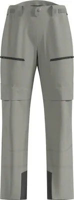 Hellgraue Odlo X-Alp 3L Hardshell-Skihose mit Reißverschlusstaschen und verstärkten Beinabschlüssen