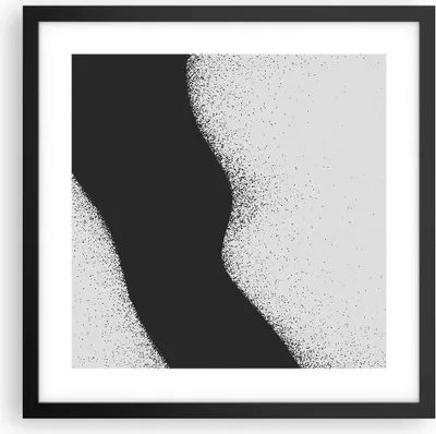 Produktbild von Gerahmtes Poster - Schwarzer Rahmen - Schwarz Staub Weiß - 40x40 cm - Wand Bild - Wanddeko - Wandbilder - Kunstposter - Wandposter - Bilderrahmen - Bilder - Kunstdruck - P2BAC40x40-4744