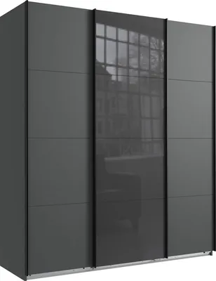 Produktbild von Schwebetürenschrank Kleiderschrank Norderstedt 180x64x210cm graphit Glasgrau