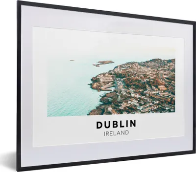Produktbild von MuchoWow® Gerahmtes Poster Dublin - Irland - Architektur 40x30 cm - Poster mit Schwarzem Bilderrahmen Wandposter Rahmen Foto Bilder - Bilderrahmen - Poster im Rahmen