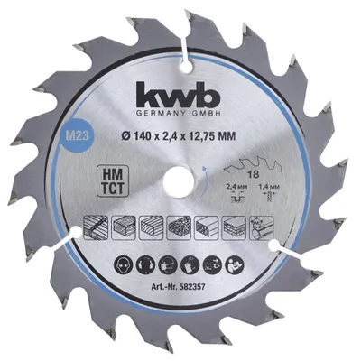 Produktbild von Kreissägeblatt HM Mittel Ø 140x12,75 Z18