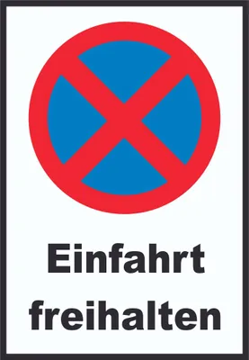 Produktbild von Parken verboten Einfahrt freihalten Schild A4 (210x297mm)