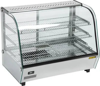 Obrázek produktu pro Vyhřívaná vitrína Buffalo, stolní model 687x670x568mm se 3 policemi a objemem 160 litrů