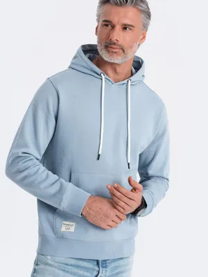 Produktbild von Ombre Clothing Herren-Kapuzenpullover mit Kapuze Napoe hellblau S