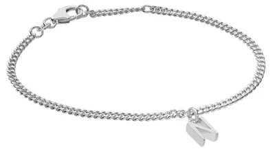 trendor 21590-N Mädchen-Armband mit Buchstabe N 925 Silber Rhodiniert 1