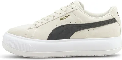 Produktbild von PUMA Plateau-Schuhe coole Echtleder-Sneaker im frechen Look Suede Mayu Grau/Weiß, Größe:37