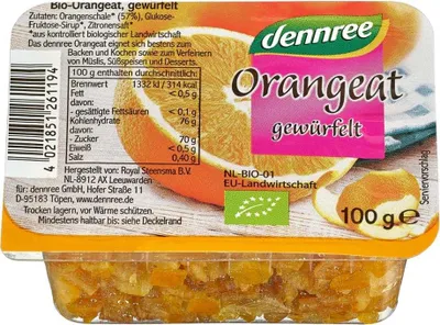 Produktbild von Orangeat - gewürfelt 100g | DENNREE