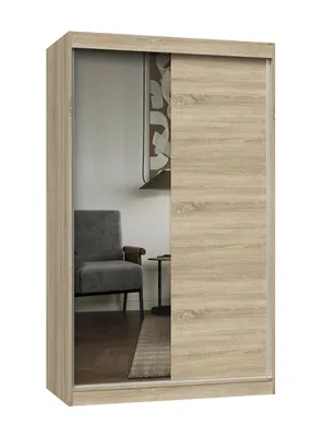 Zdjęcie produktu dla Cdf Szafa Przesuwna Iga 120 Cm 1 Lustro Dąb Sonoma