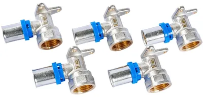 Pressfitting Wandwinkel 1/2" IG für 16 mm Verbundrohr, 5 Stück