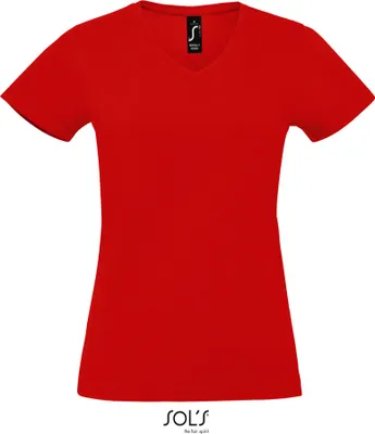 Immagine prodotto di SOLs 02941 | Damen Imperial Maglietta Donna - Scollo a V - Colore: Rosso - Taglia: M