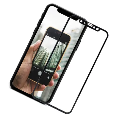 Produktbild von 2x iPhone X XS 11 Pro 3D Panzerfolie Curved Glas Displayschutz 9H Full Schwarz Neu