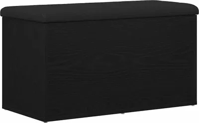 Produktbild von vidaXL Sitzbank mit Stauraum Schwarz Eichen-Optik 82 x 42 x 45 cm
