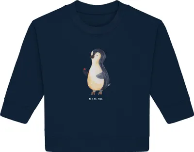 Produktbild von Mr. & Mrs. Panda Organic Baby Pullover Pinguin Marienkäfer 24. - 36. Monat - French Navy - Geschenk, Aufmerksam, Kleine Wunder, Glück, Bullover, Liebe