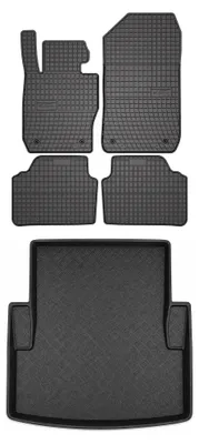 Produktbild von Gummimatten + Kofferraumwanne für BMW Seria 3 E90 2004-2011 (Limousine) – Schwarz, passgenau – Wielganizator SolidPRO