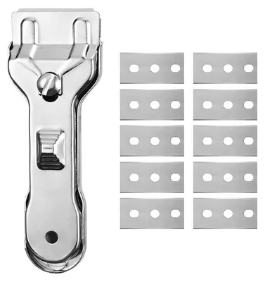 Feldschaber aus Edelstahl, 10 Klingen, 13,5×4,5 cm, silber