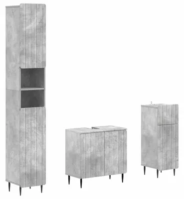 Immagine prodotto di Sistema di mobili da bagno componibile in 3 pezzi, realizzato in materiale composito di legno, modello ZWOLLE