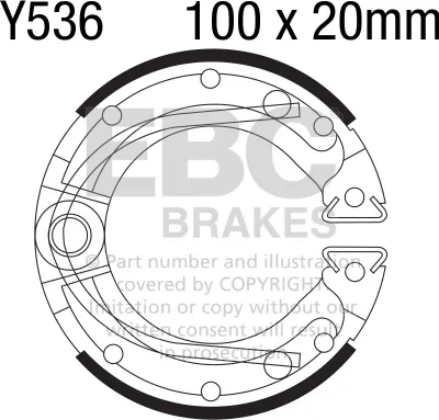 Immagine prodotto di Ganasce freno EBC Y536 (1 set)