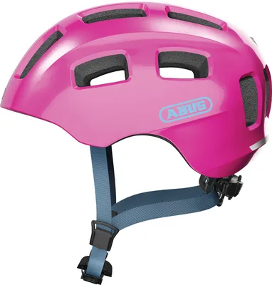 Produktbild von ABUS Fahrradhelm Youn-I 2.0 - mit Licht für Kinder, Jugendliche und junge Erwachsene - für Mädels und Jungs - Pink (funkelnd), Größe S (48-54 cm)