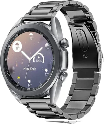 Produktbild von Strap-it Titanarmband - Kompatibel mit Samsung Galaxy Watch 3 Armband 41mm Ersatzarmband - Titanium - Hochwertiges Material - für Smartwatch 20mm Armband Graphit