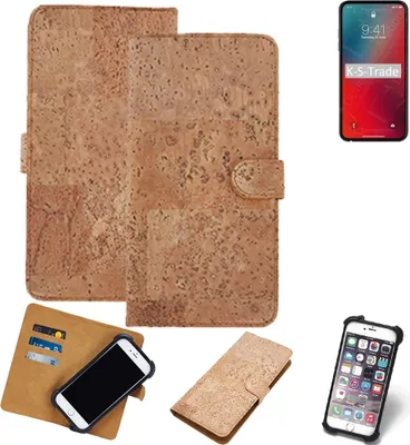 Produktbild von K-S-Trade Hülle kompatibel mit Apple iPhone 12 Pro  Kork Handyhülle Cover  Schutzhülle TPU Case Bumper in Hellbraun, (1x)