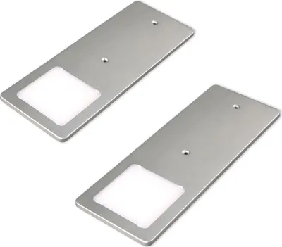 Produktbild von kalb | LED Unterbauleuchten silber 5W- sehr flache Küchenleuchte 2er Set warmweiß