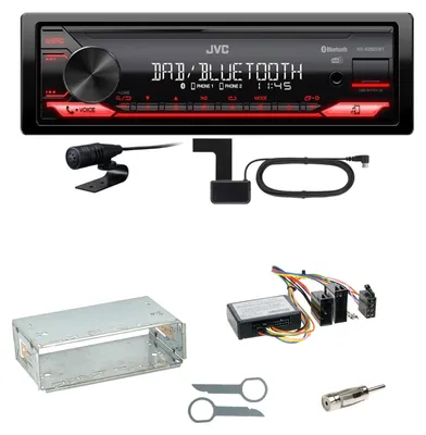 Produktbild von JVC KD-X282DBT Bluetooth Digitalradio Einbauset für Mercedes W210 ab 08/99
