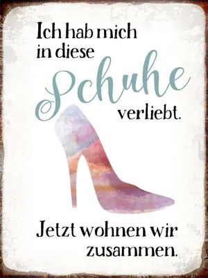 Produktbild von vianmo Holzschild 40x30 cm hab mich in Schuhe verliebt