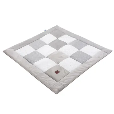 Produktbild von Pepi Spielmatte Krabbeldecke für Babys 100×100 cm - Babymatte Kinder Krabbelmatte Spielteppich - Patchwork - Grey Galaxy