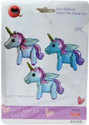 Produktbild von XXL Folienballon Einhorn 58x53cm - Magische Party Deko für Kindergeburtstag - Heliumgeeignet