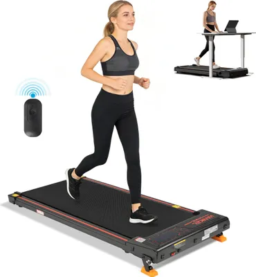 Produktbild von Laufband, 1-6 km/h Elektrisches Laufband für Home Office, Laufbands mit APP, Fernbedienung und LED-Anzeige, Vierstufige Steigungsanpassung, bis 110kg