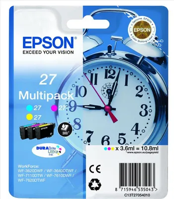 Image de Epson Alarm clock 27 DURABrite Ultra Multi-pack cartouche d'encre 1 pièce(s) Original Cyan, Magenta, Jaune