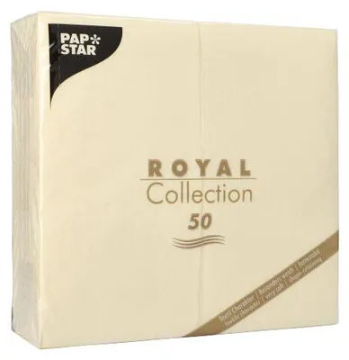 Produktbild von Servietten "ROYAL Collection" 1/8-Falz 40 cm x 40 cm champagner