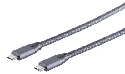 Obrázok produktu pre Kábel USB Type-C 3.2 Gen 2x2, sivý – dĺžka: 5,0 m