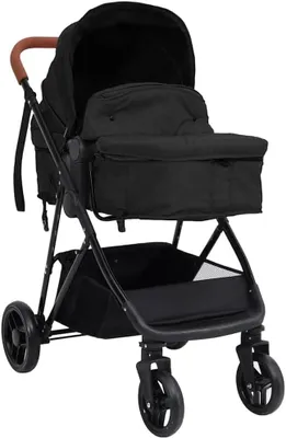 Imagen del producto de Cochecito infantil 3 en 1, color antracita y , estructura de acero, peso: 15,38 kg
