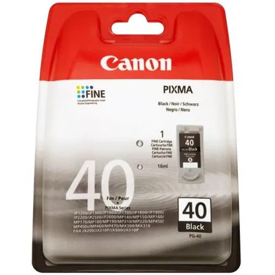 Obrázek produktu pro Canon PG-40 Black Cartridge, Černá, Inkoust na pigmentové bázi