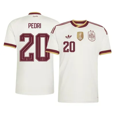Immagine prodotto di #20 PEDRIMaglia da trasferta a 2 stelle della Spagna per i Mondiali 2026 - Campioni. misurare:S