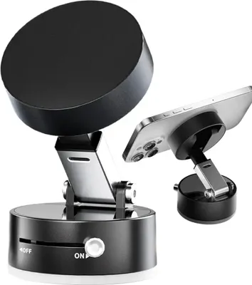 Produktbild von Vakuum-Saugnapf-Handyhalter, doppelseitiger magnetischer Saugnapf-Handyhalter, faules multifunktionales faltbares Aufbewahrungsregal