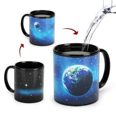 Produktbild von Zaubertasse 330ml Farbwechselndes Weltraum-Universum Design Keramik Kaffeebecher