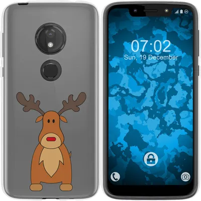 Produktbild von PhoneNatic Case kompatibel mit Motorola Moto G7 Play Silikon-Hülle X Mas Weihnachten Rentier M3