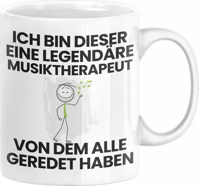 Produktbild von Musiktherapeut Geschenk Tasse Lustige Geschenkidee Geburtstag für Musiktherapeut Ich Bin Dieser Legendäre Musiktherapeut Von Dem Alle Geredet Haben Kaffee-Becher (Weiß)