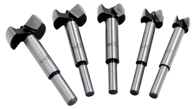 Produktbild von Forstner Bohrer Set 15-35mm 5 Stück, Hartmetall Holzbohrer aus Hochgeschwindigkeitsstahl für präzises Bohren