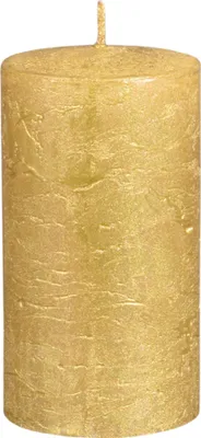 Obrázek produktu pro Nohel Garden Svíčka VÁLEC METALIK rustikální zlatá d6x9cm