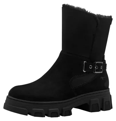 Zdjęcie produktu dla Botki damskie Tamaris, skóra, czarne, rozmiar 40