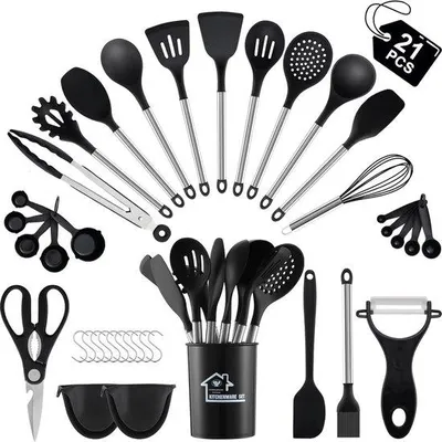 Produktbild von Famanu Küchenutensilien Set 21-teilig - Schwarz
