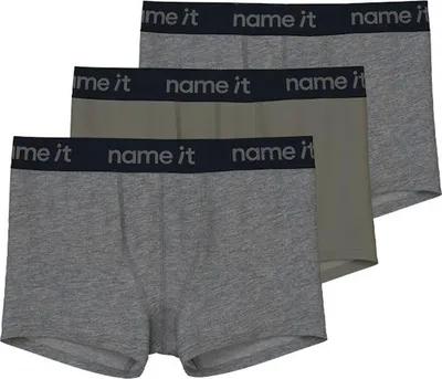 Image de Name It 13208836 Boxers, lot de 3, gris, 13-14 ans, garçon, gris, 13-14 ans
