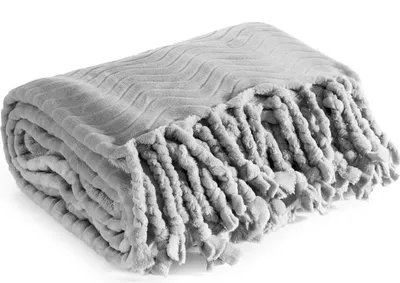 Zdjęcie produktu dla Koc EMMA srebrny 150x200 srebrny