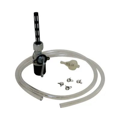 Image de Robinet d'essence incliné + 1m de tuyau + filtre à essence + pinces pour Simson S50, S51, SR1, SR2, MZ, ETZ, ES