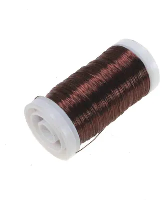 Produktbild von 100g Myrtendraht Dekodraht Ø0,3mm ca.160m Basteldraht Dekolackdraht Lackdraht, Farbe:braun