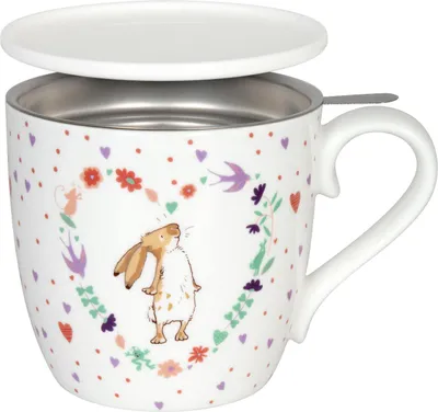 Produktbild von KÖNITZ 115S572682 Becher Guess how much I love you - Little Valentine 425 ml mit Sieb und Deckel / Der kleine Hase